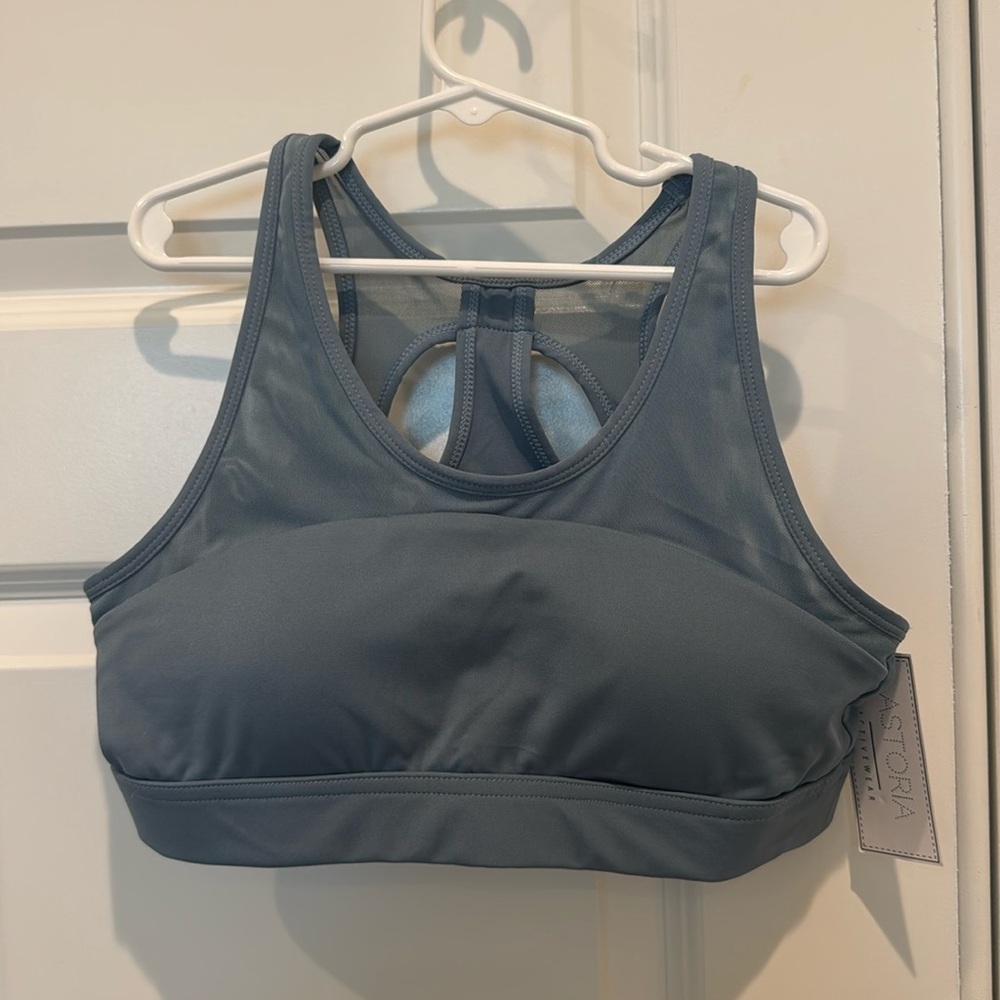 NWT Astoria Activewear Luxe Mesh Sports Bra Large